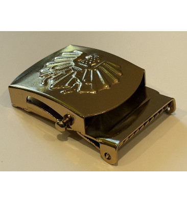 Gürtelschnalle für Textilgürtel, vergoldet